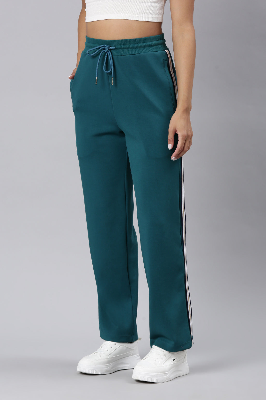 Green Straight Track Pant