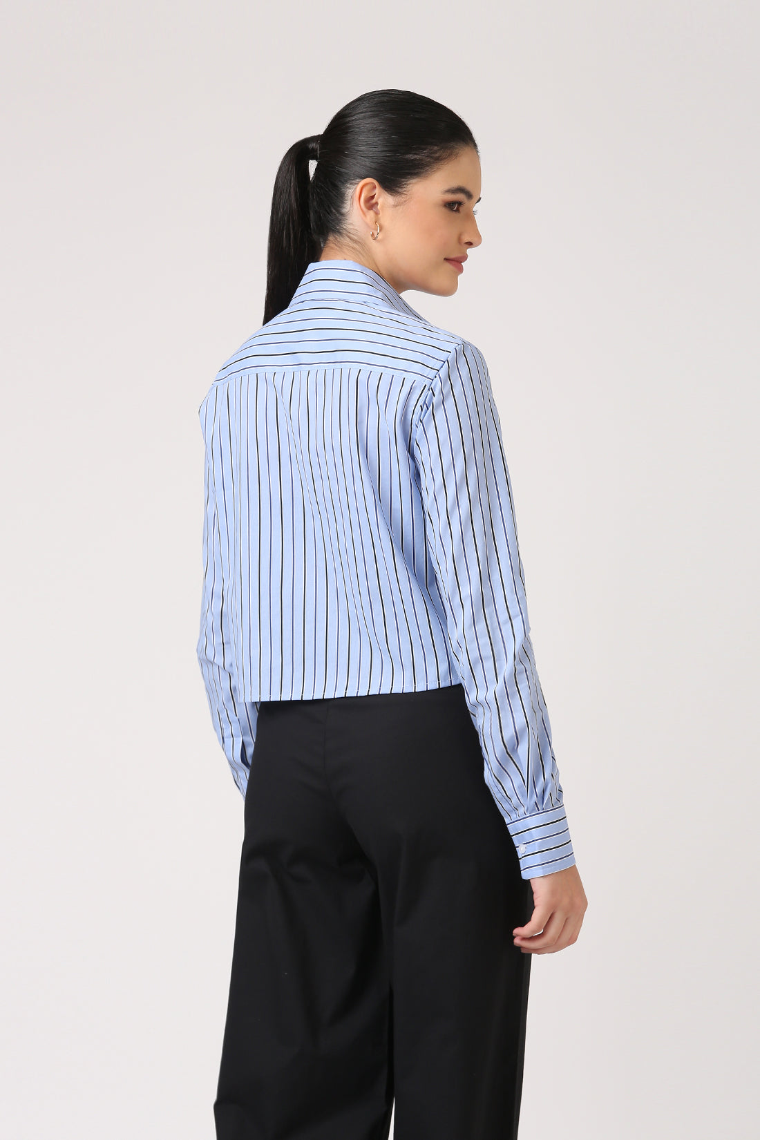 Striped Cotton Shirt with Patch Pockets