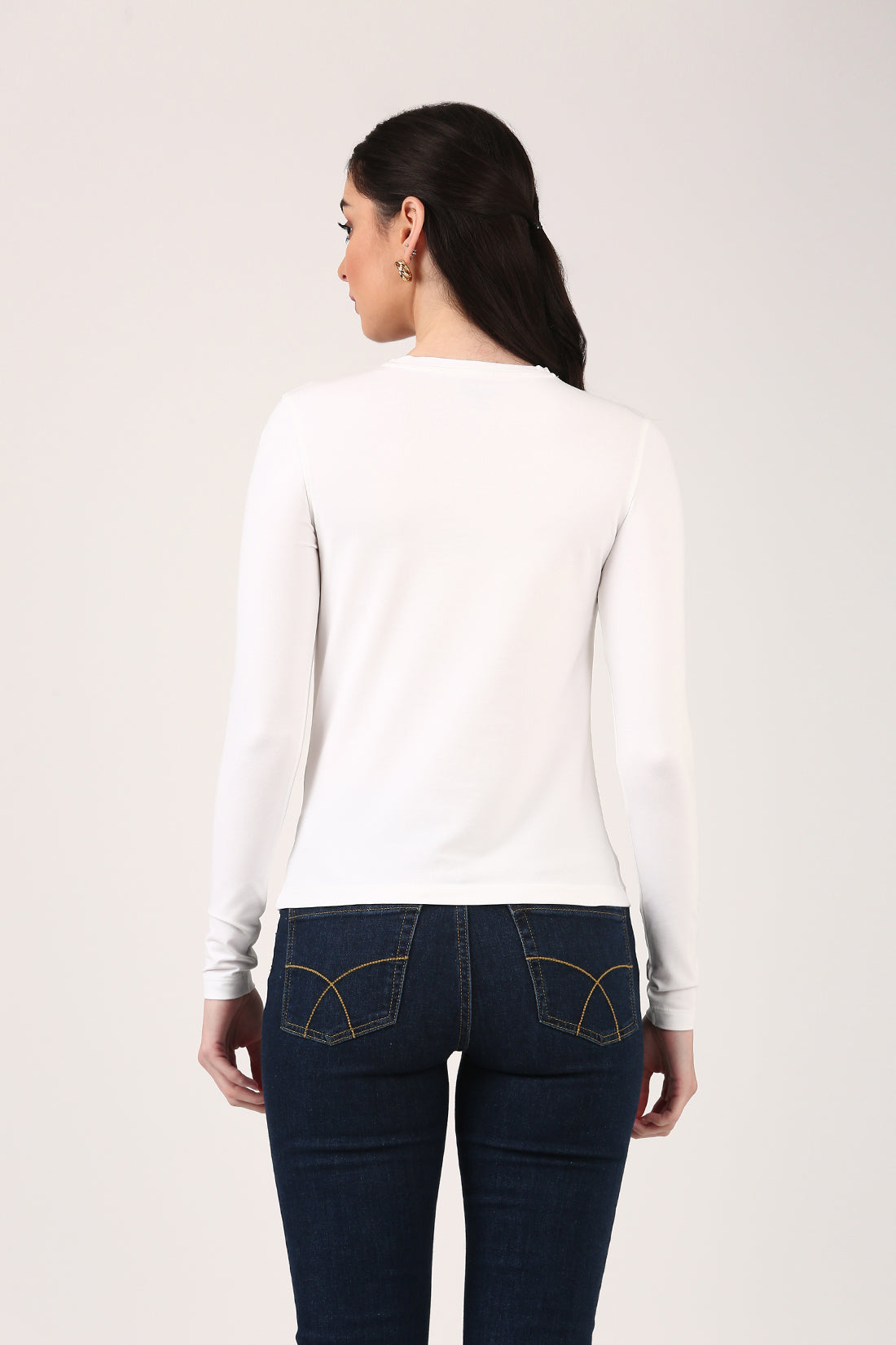 White Luxe Long Sleeve Top