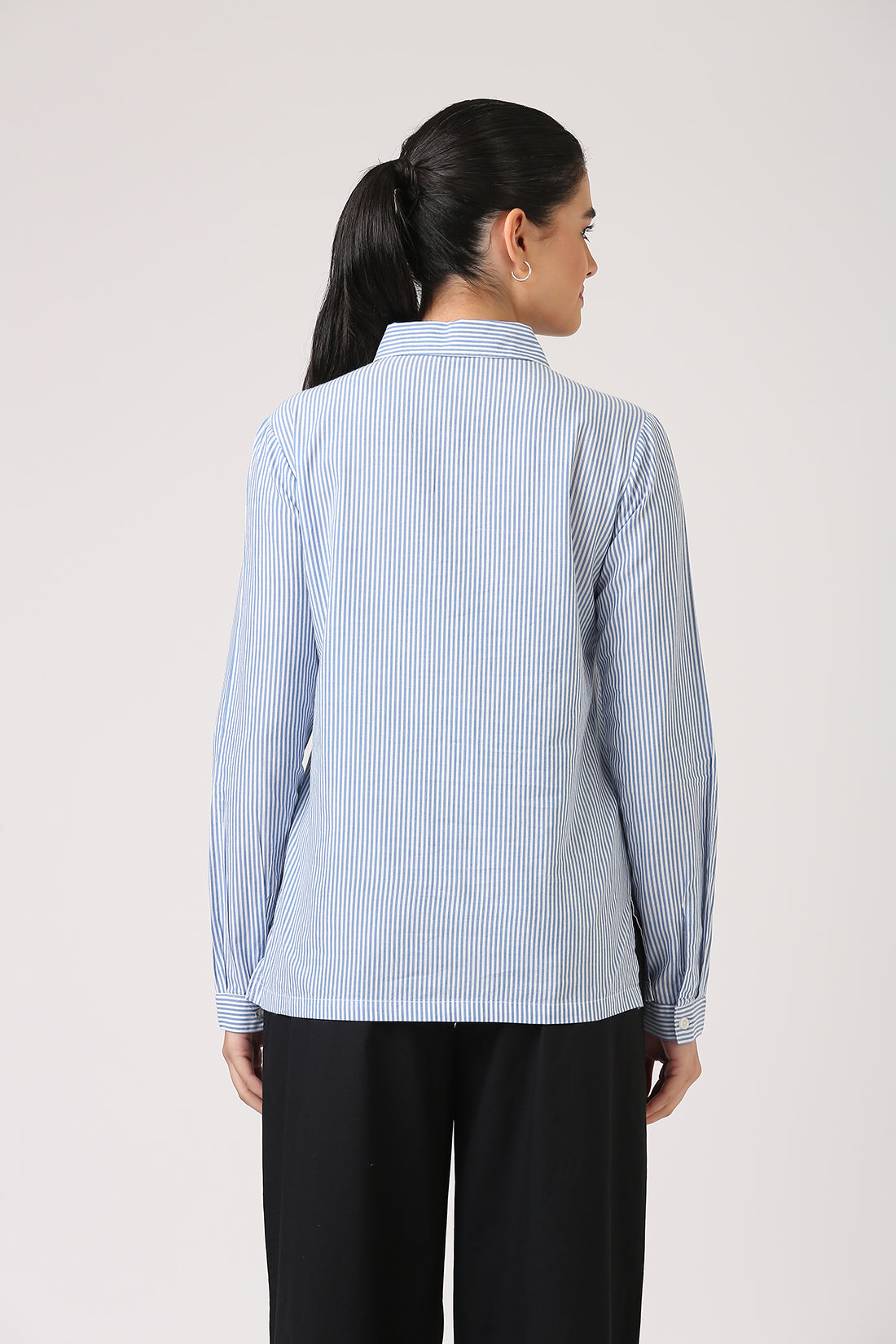 Blue White Striped Shirt