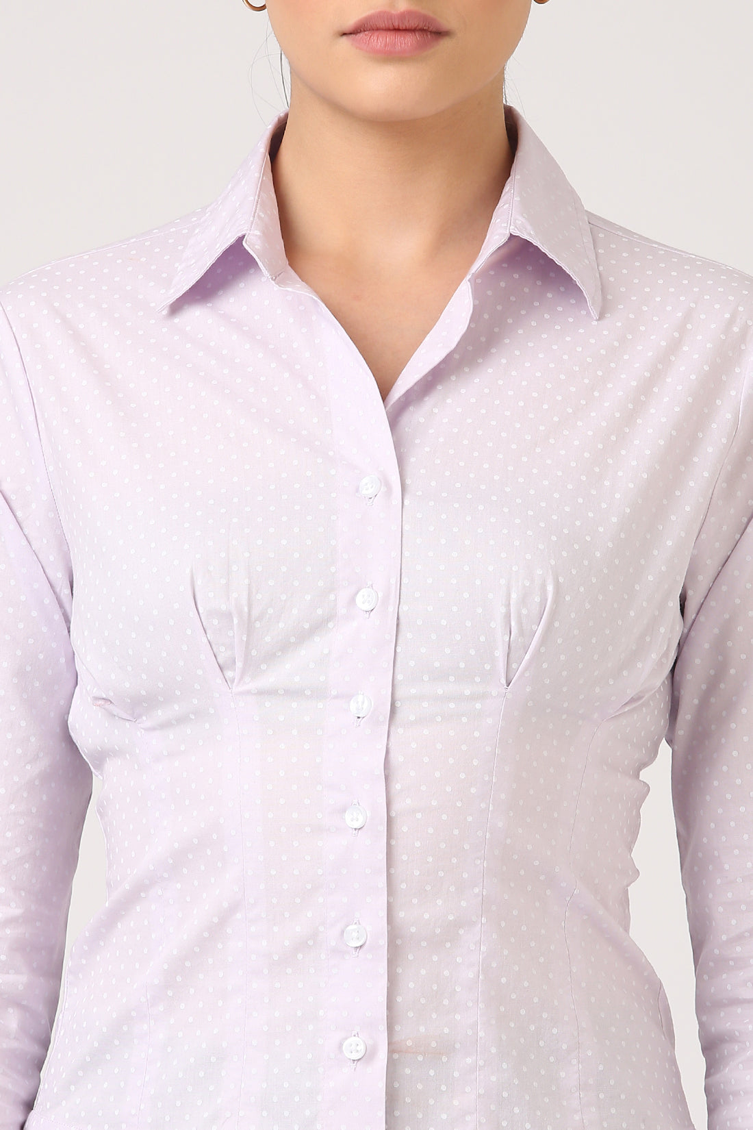 Pleated Spot Shirt