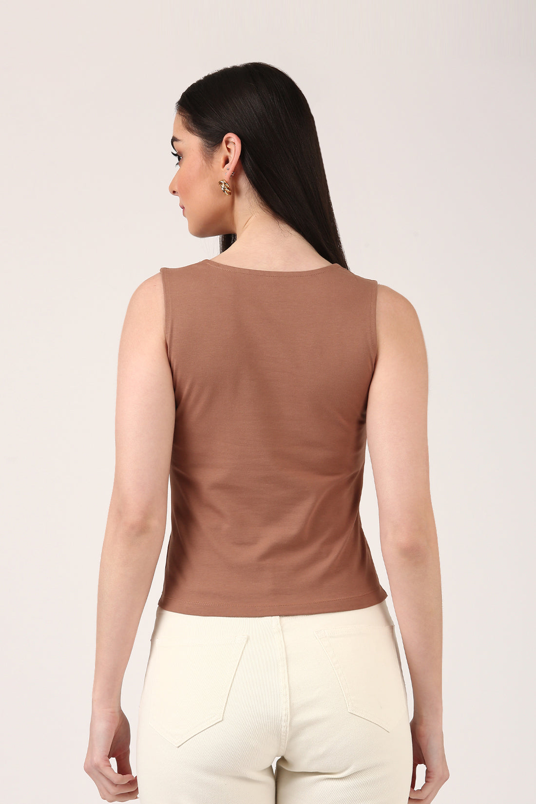 Terracotta Luxe Square Neck Top