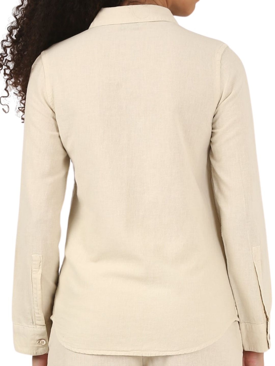 Linen Classic Fit Shirt - Beige