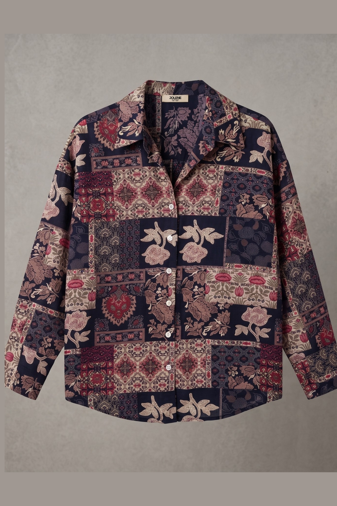 Viscose Printed Oversize Brook Baroque Shirt