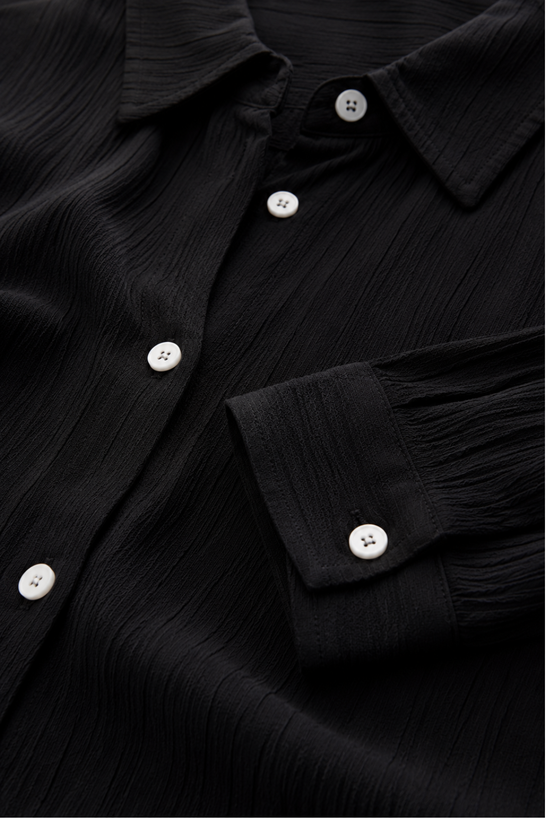 Bruna Crinkle Viscose Oversize Shirt