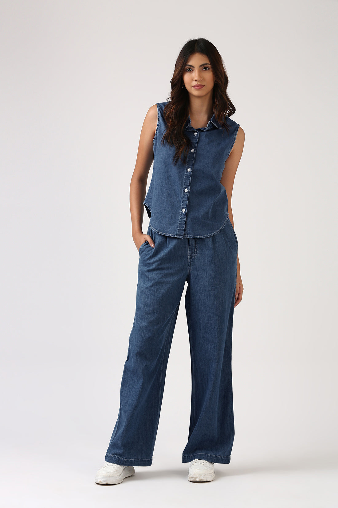 Denim shirt styled five ways from Jolene