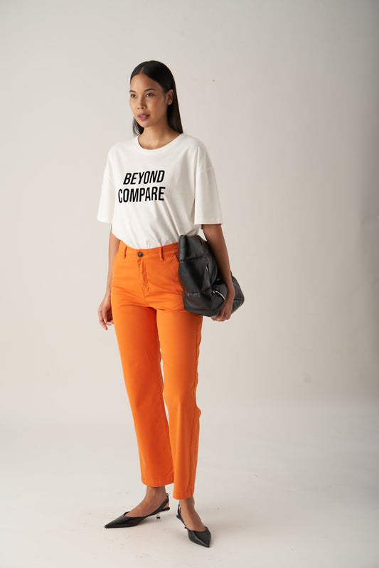 Mandarin Twill Pant from Jolene