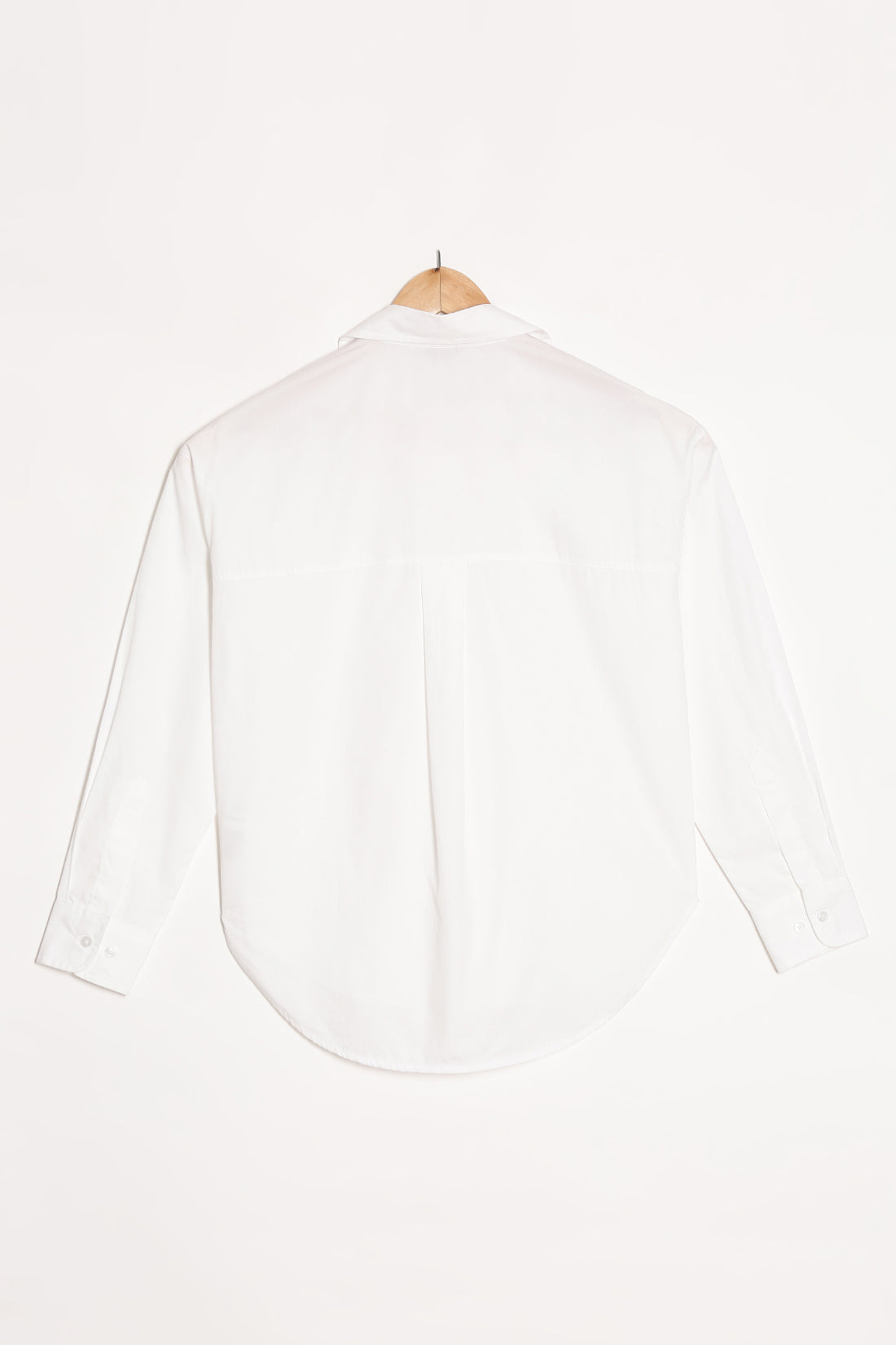 White Poplin Shirt with Pocket