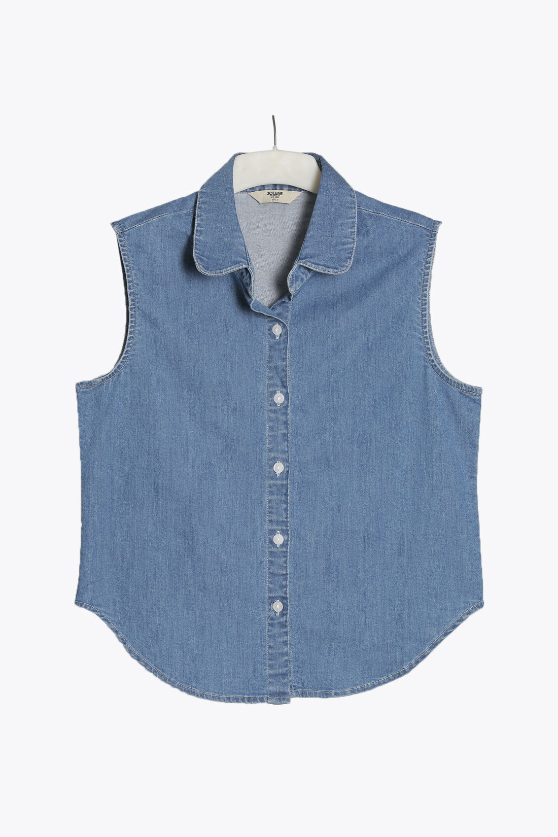 Light Indigo Denim Sleeveless Shirt