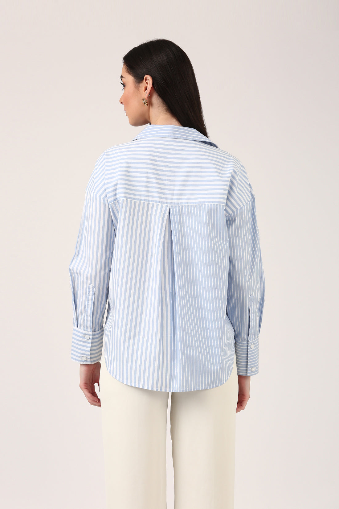 Lana Mixed-Stripe Shirt