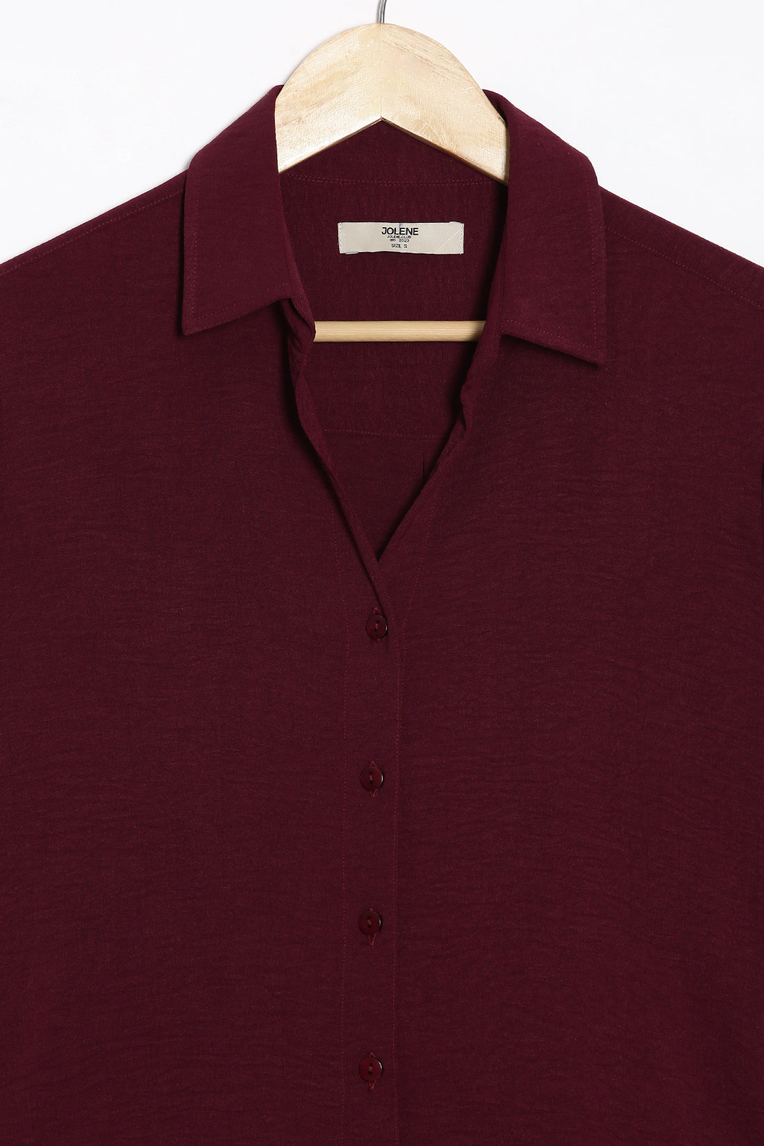 Wine Bishop Sleeve Shirt