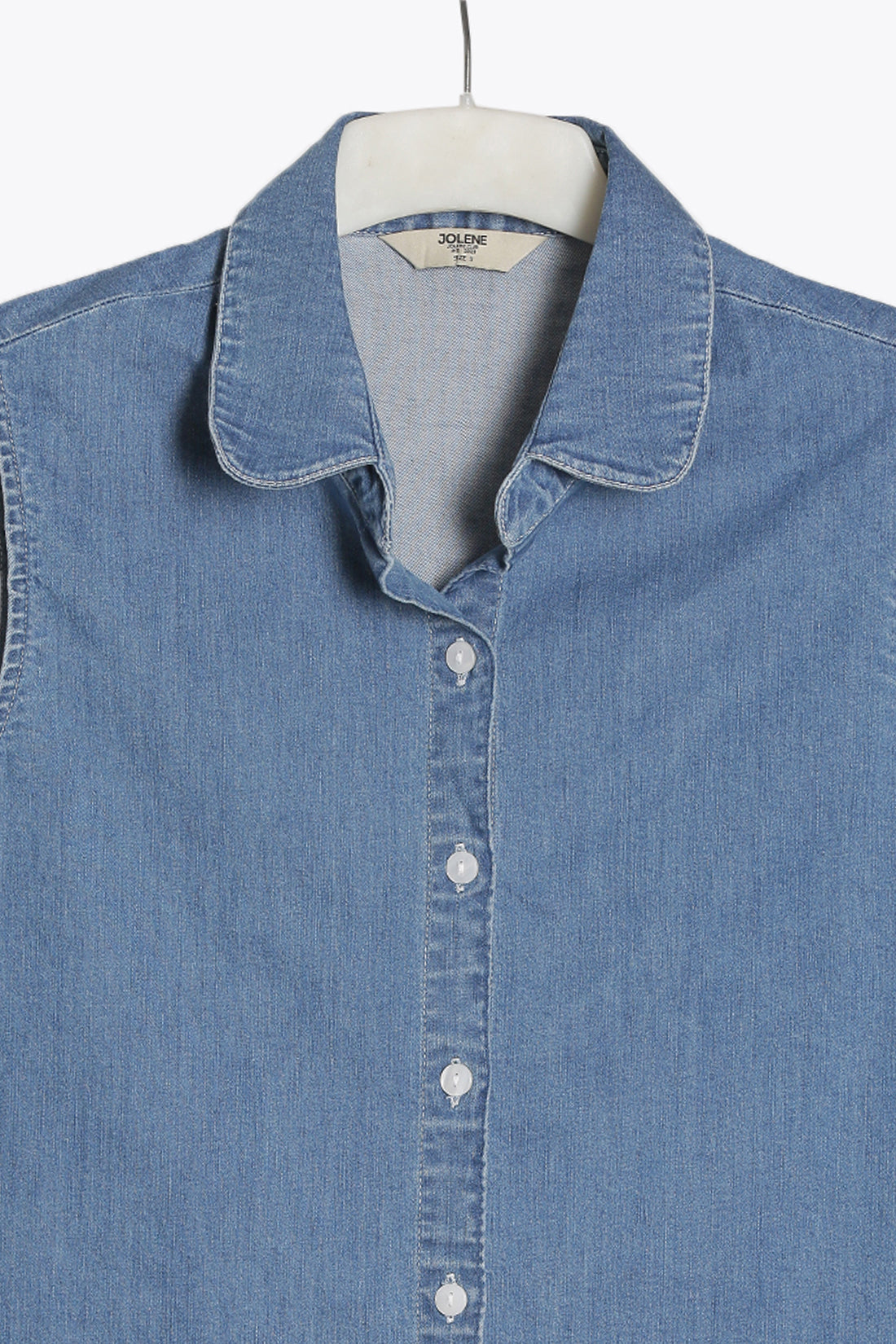 Light Indigo Denim Sleeveless Shirt