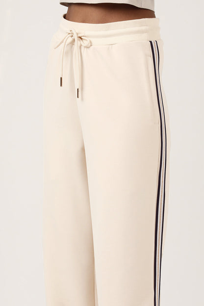 Beige Straight Track Pant