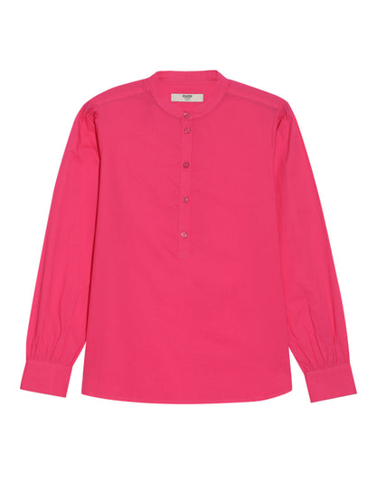 Pink Mandarin Collar Top