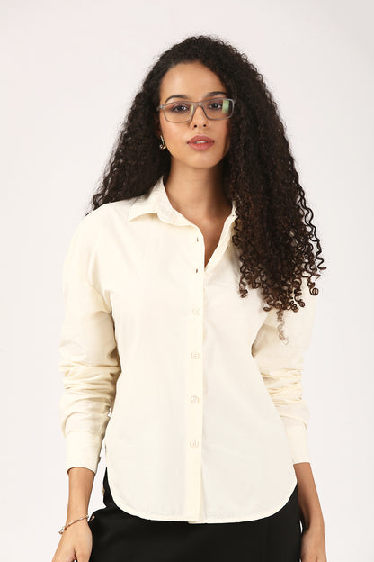 Butter Cream Cotton Shirt