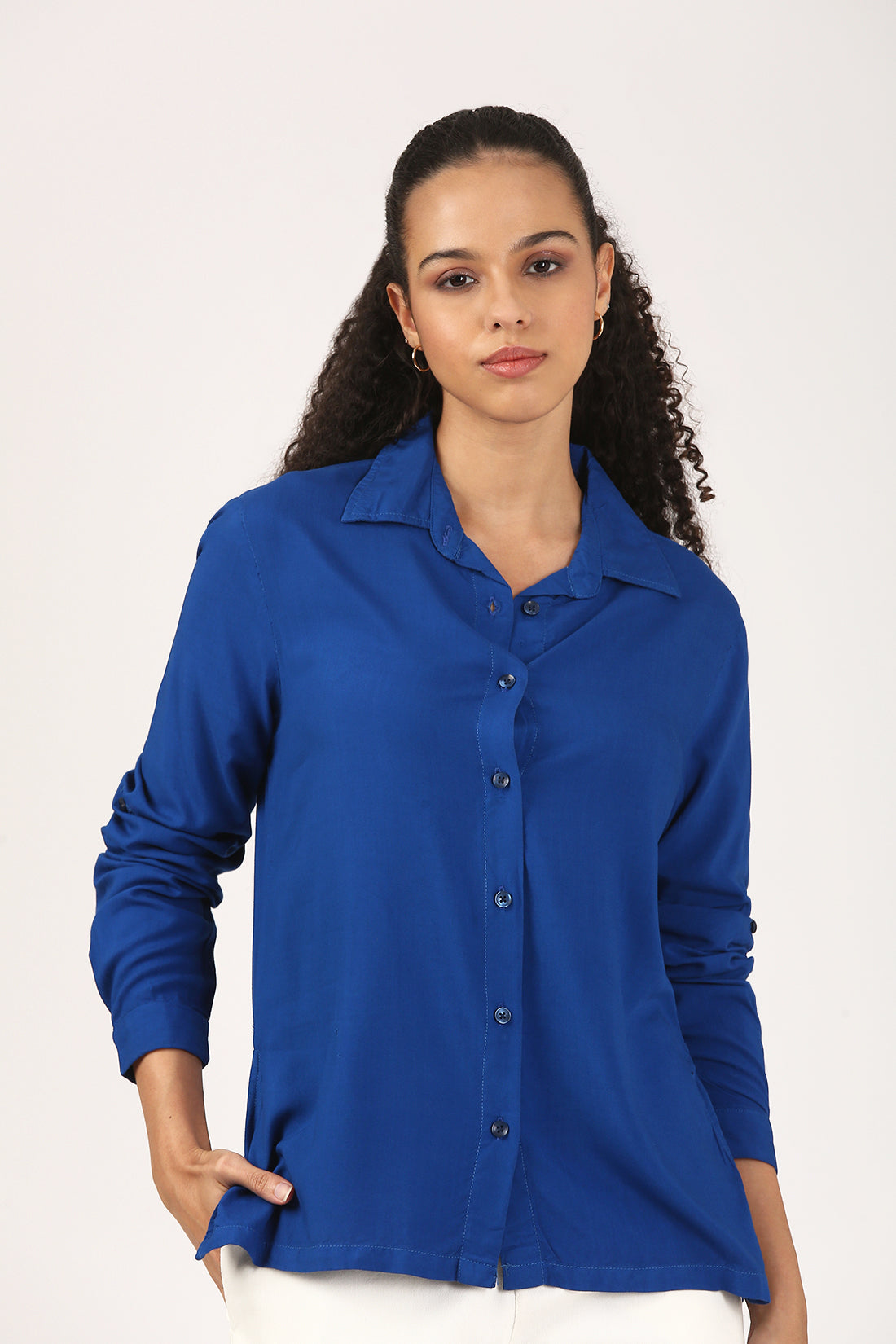 Azure Reverie Viscose Shirt