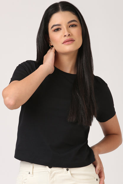 Cotton Black T-Shirt