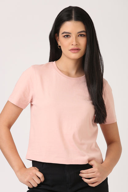 Dusty Pink Solid T-Shirt