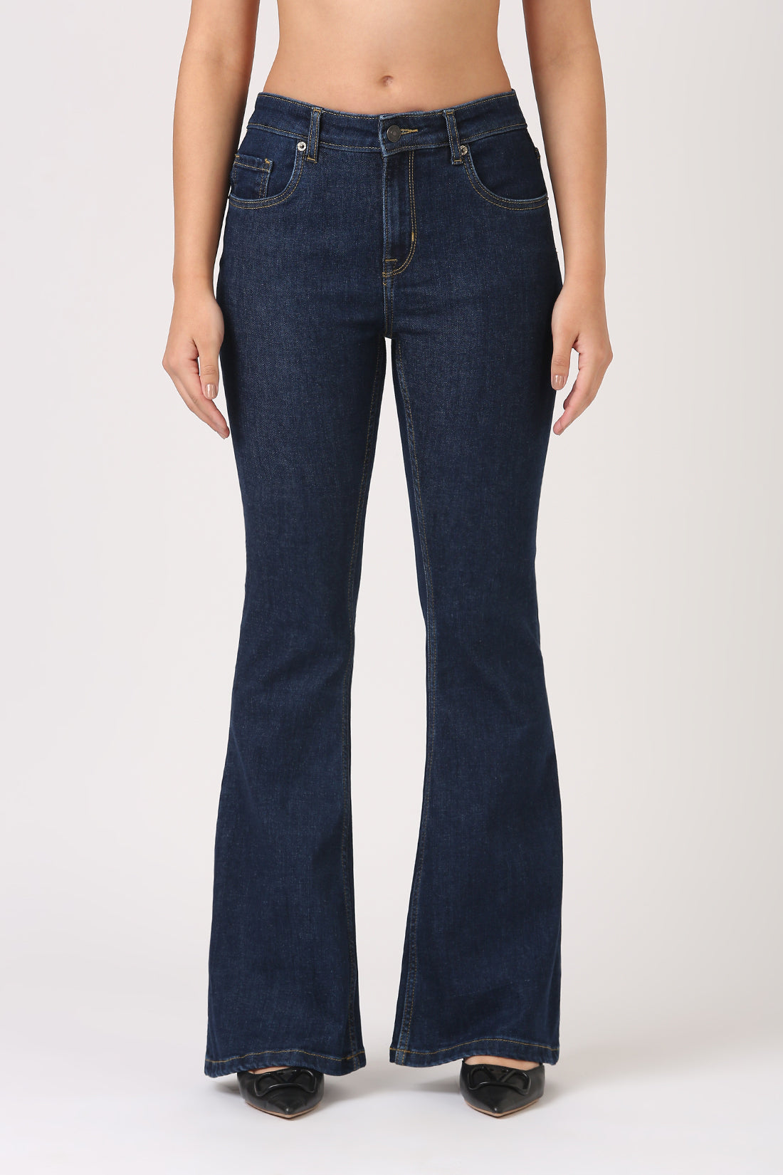 Bootcut High Rise Jeans-Dark Indigo