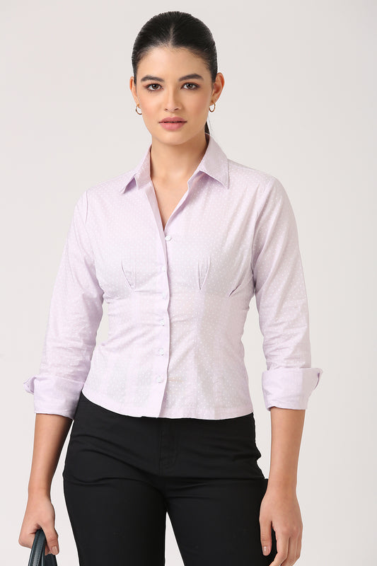 Pleated Spot Shirt