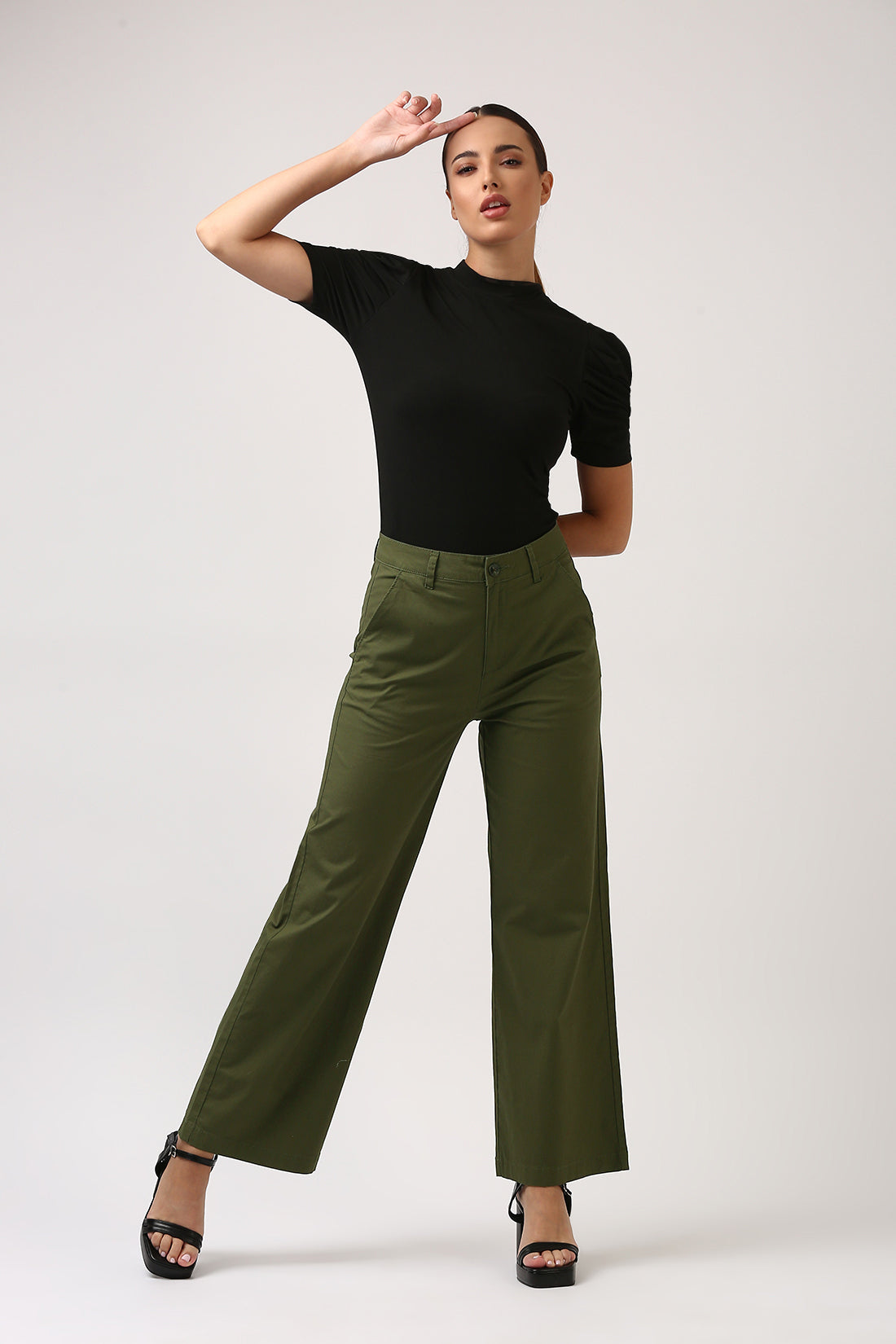 Great Comfort Pant-Ankle Length-Olive