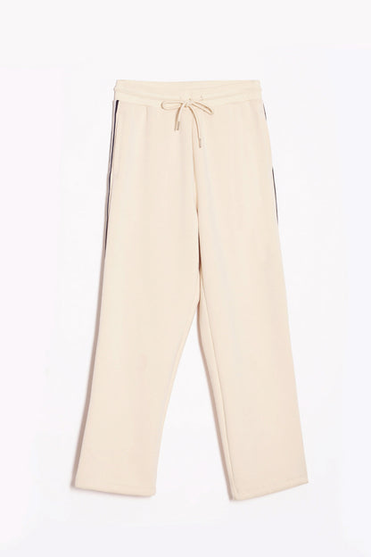 Beige Straight Track Pant