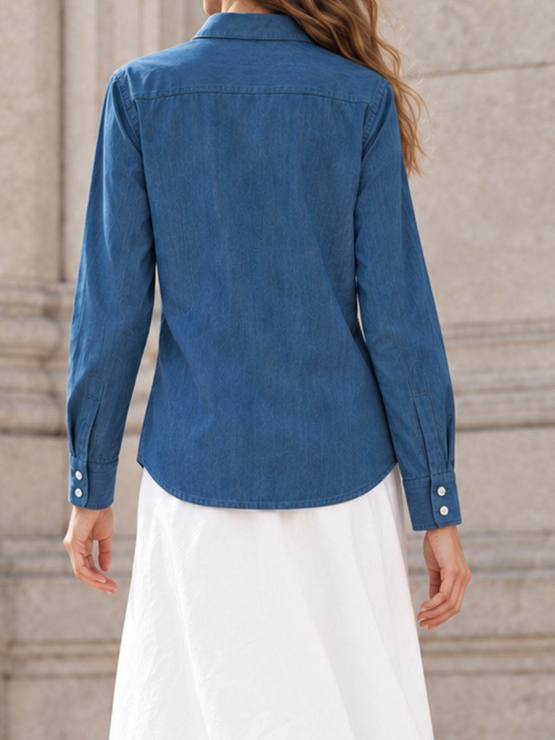 Jolene Lightweight Classic Blue Denim Shirt