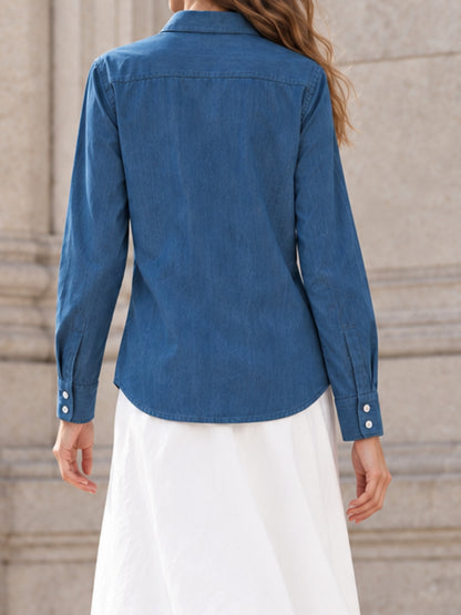 Jolene Lightweight Classic Blue Denim Shirt