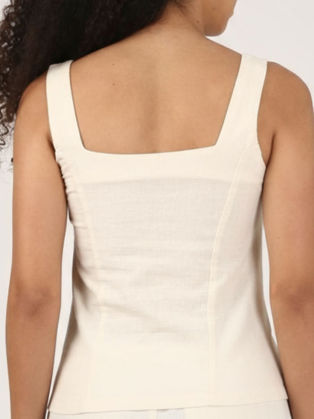 Ivory Linen Corset Top