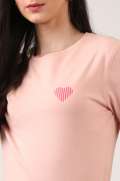 Dusty Pink Heart T-Shirt