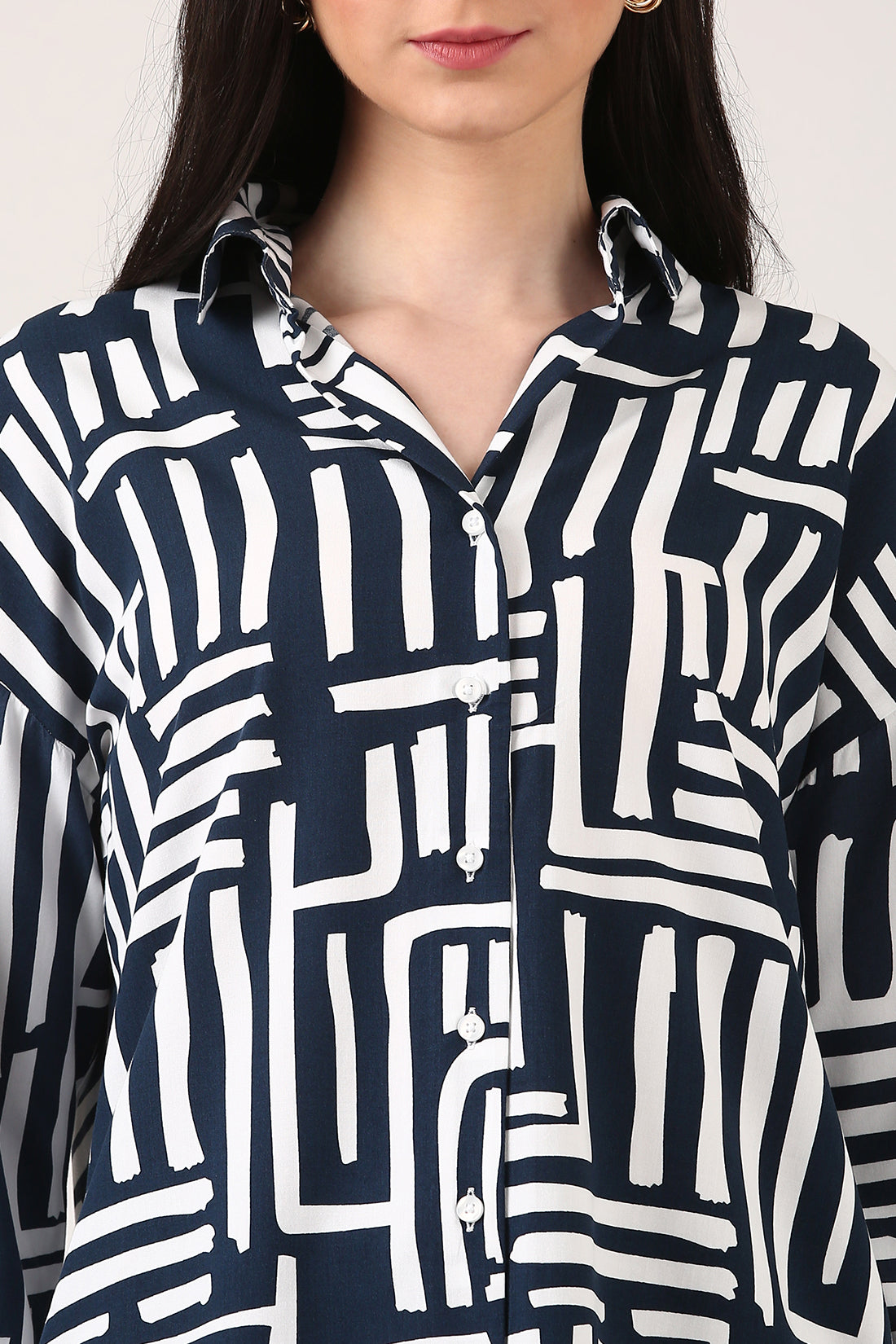 Azur & Blanc Printed Shirt