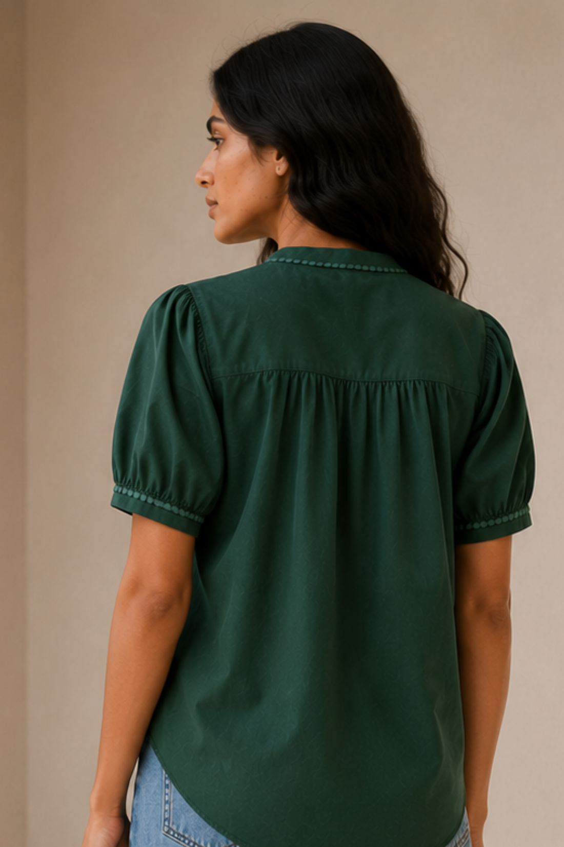 Forest Meadow Trim Cambric Blouse