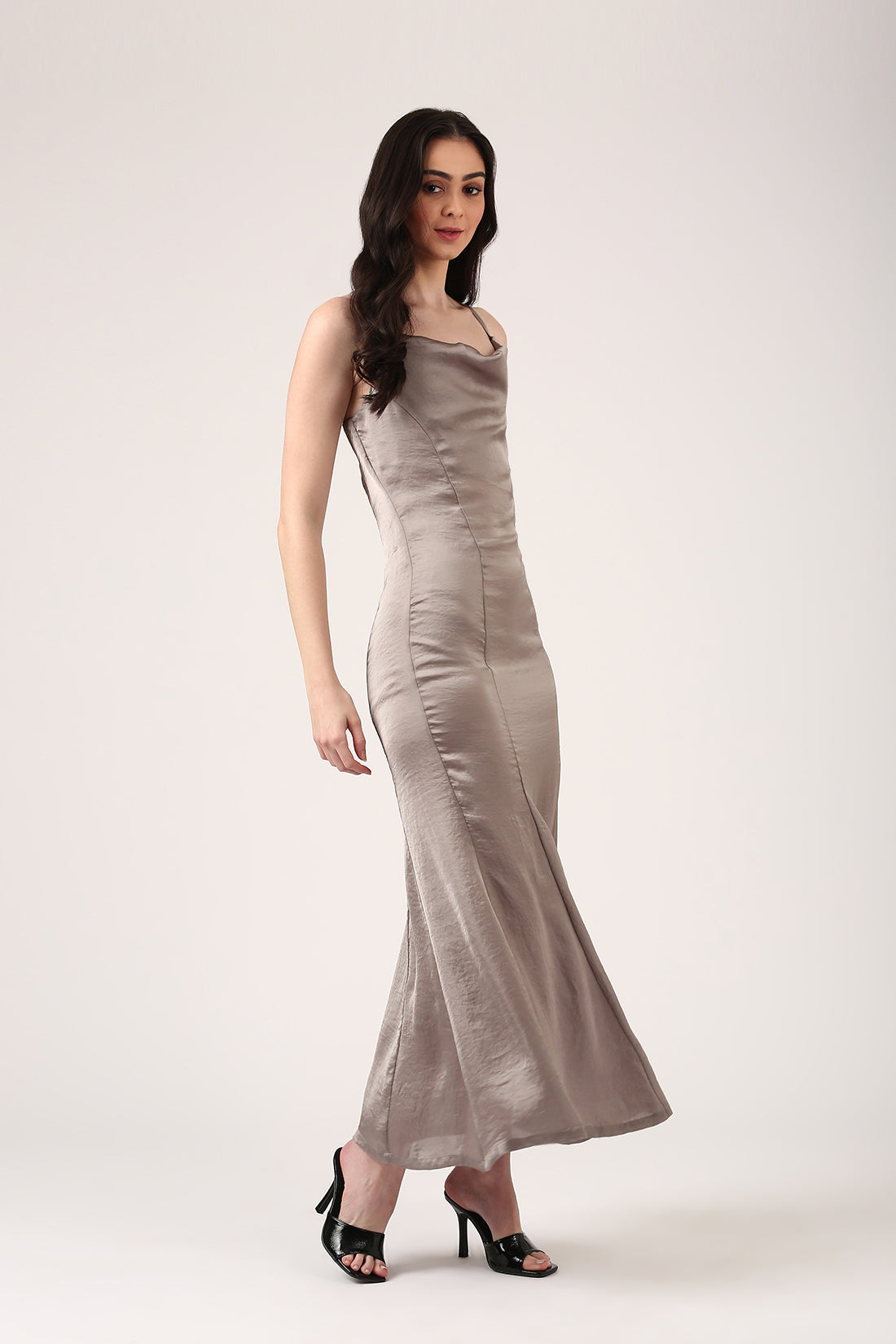 Metallic Satin Dress