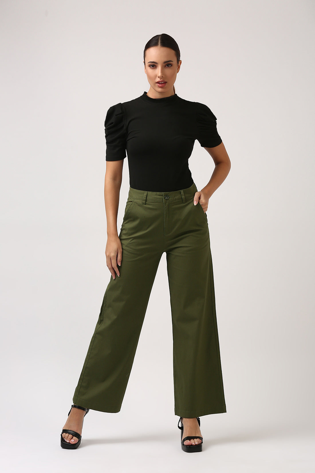 Great Comfort Pant-Ankle Length-Olive