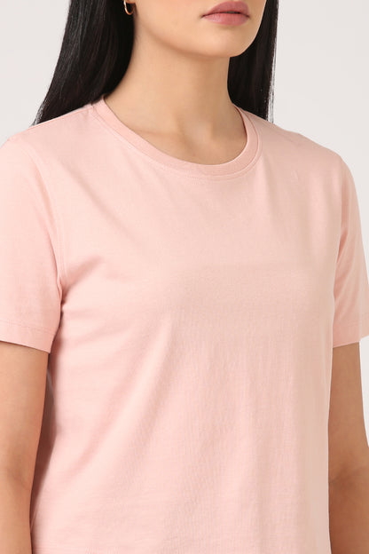 Dusty Pink Solid T-Shirt