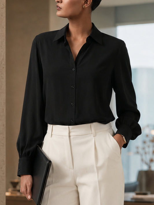 Black Bishop Sleeve Shirt