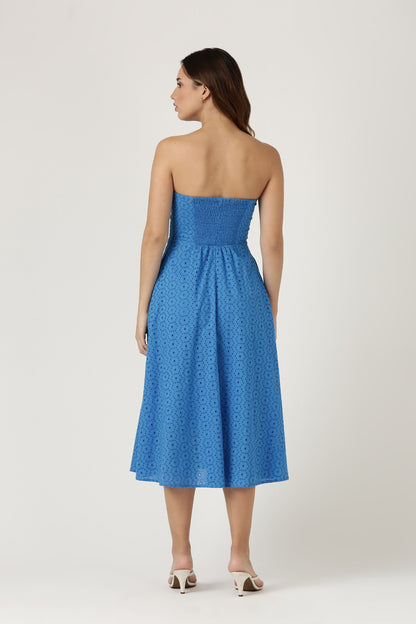 Bandeau Schiffli Dress