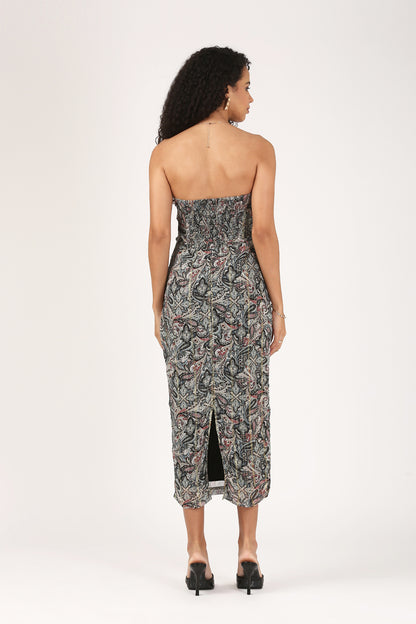 Midnight Garden Chiffon Midi- Resort & Evening Edit