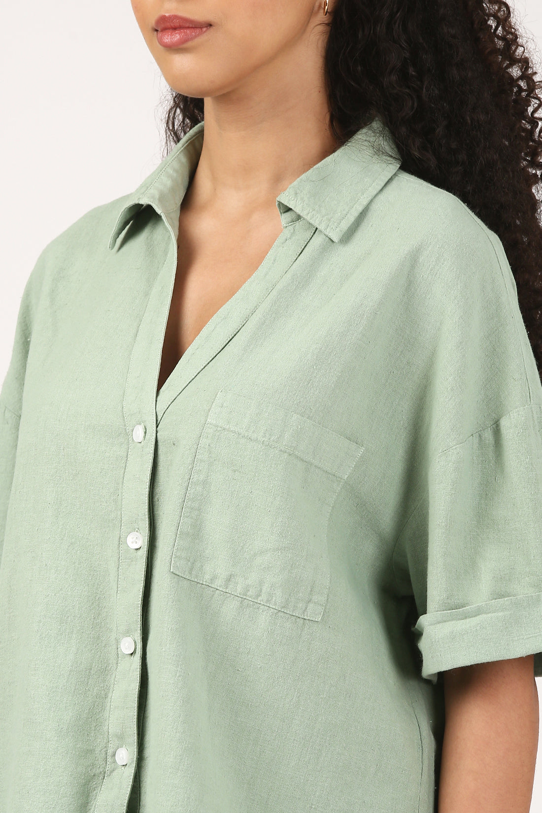 Sage Green Linen Shirt