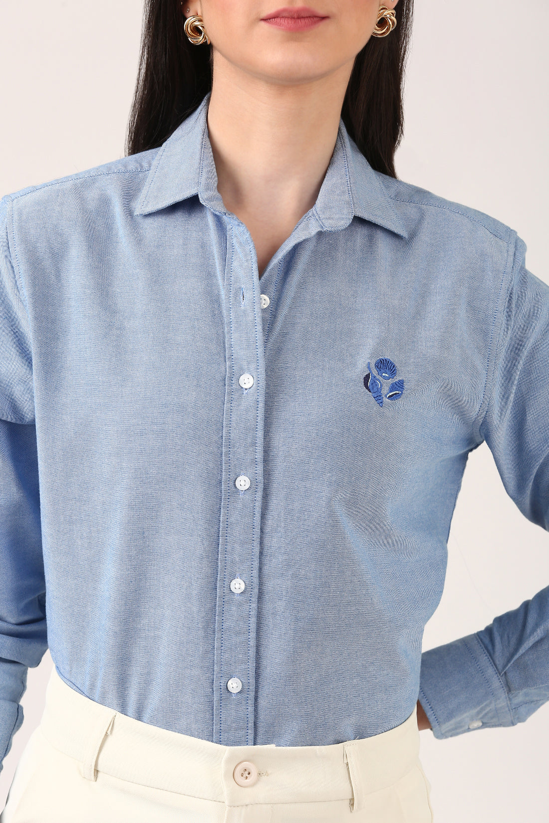 Seashell Embroidered Shirt