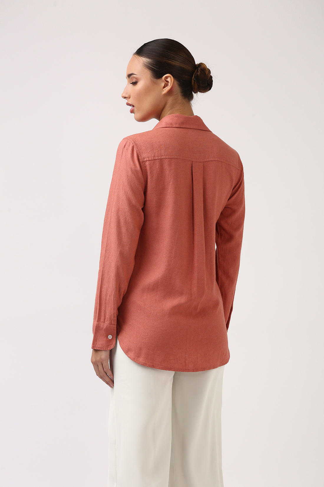 Coral Linen Shirt