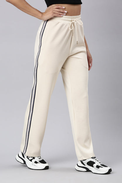 Beige Straight Track Pant