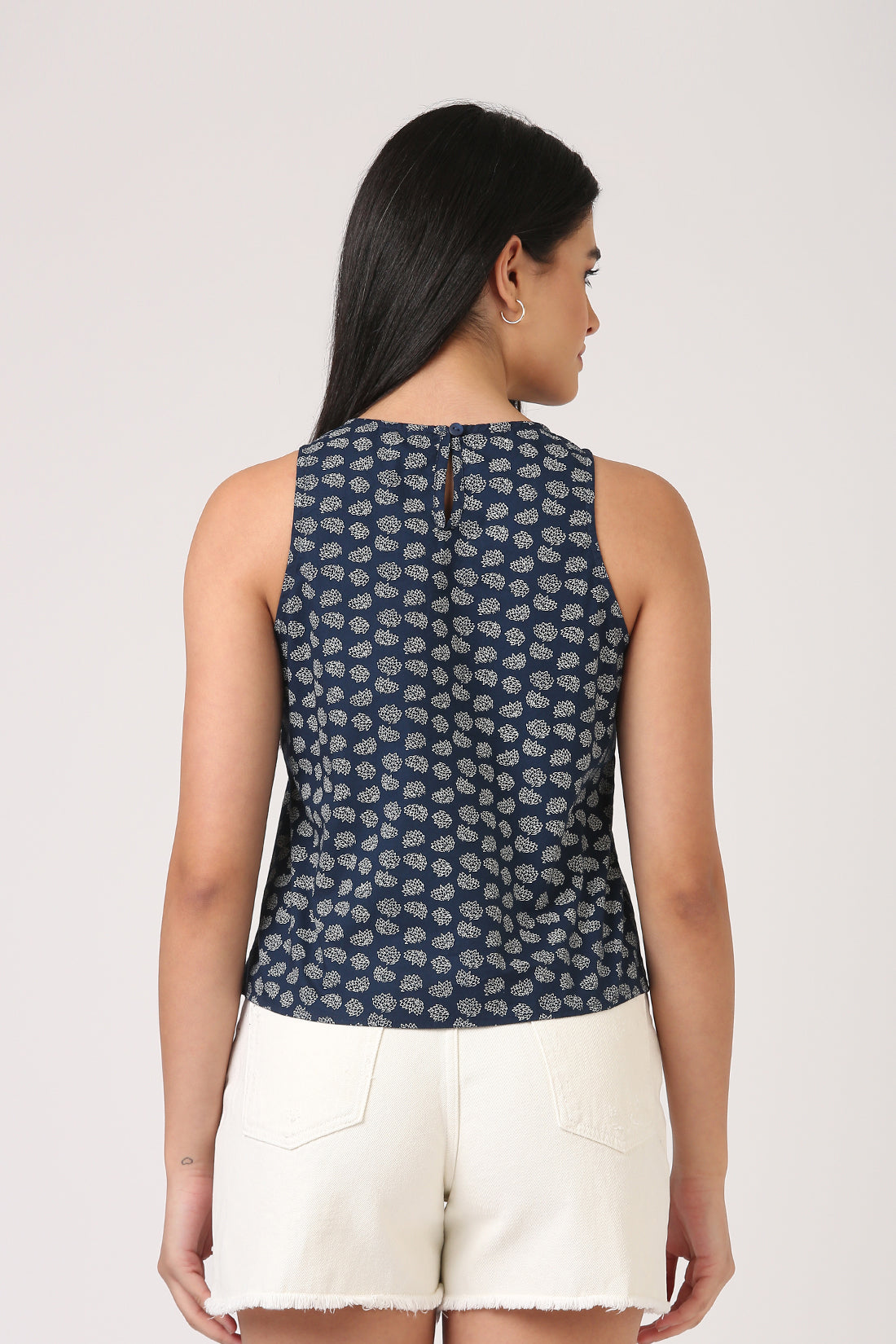 Cotton Printed Sleeveless Top