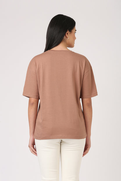 Cotton Oversized Brown T-Shirt