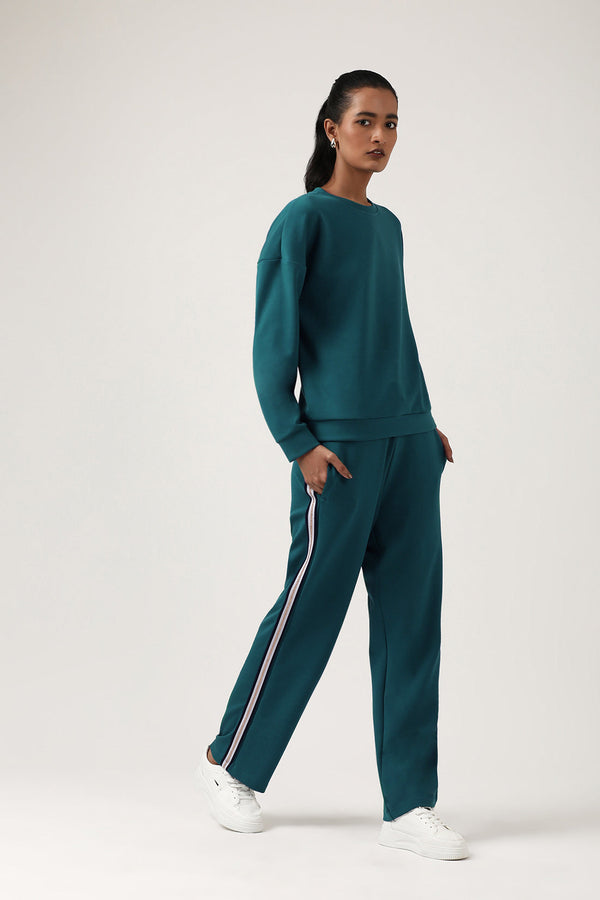 Green Straight Track Pant