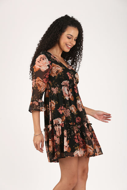 The Aurora Floral Mini Dress-The Versatile Edit