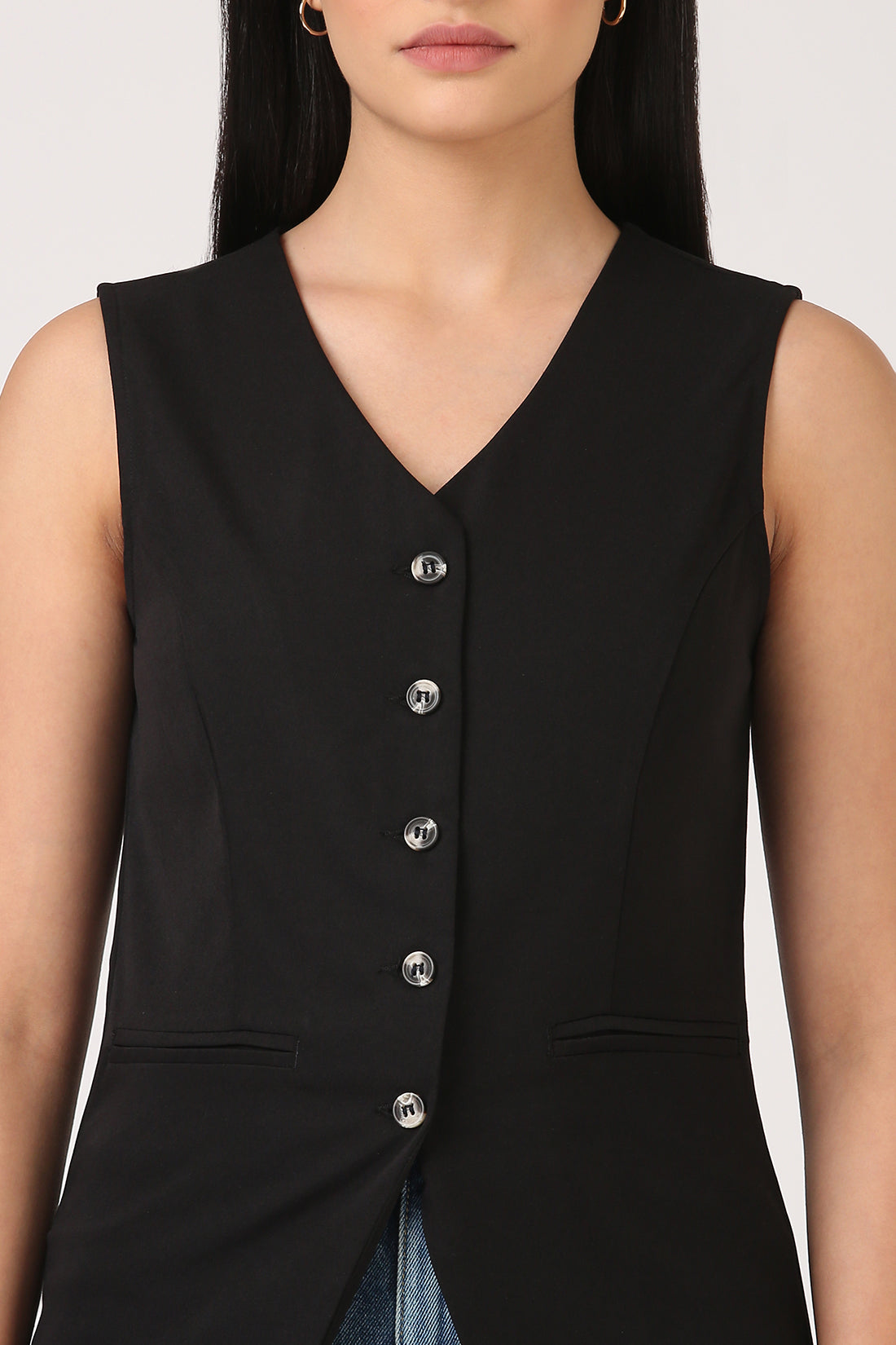 Black Waistcoat Top