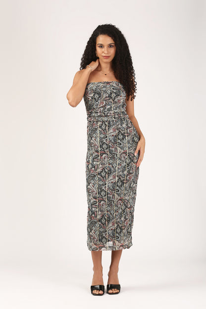 Midnight Garden Chiffon Midi- Resort & Evening Edit