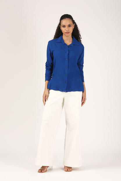 Azure Reverie Viscose Shirt