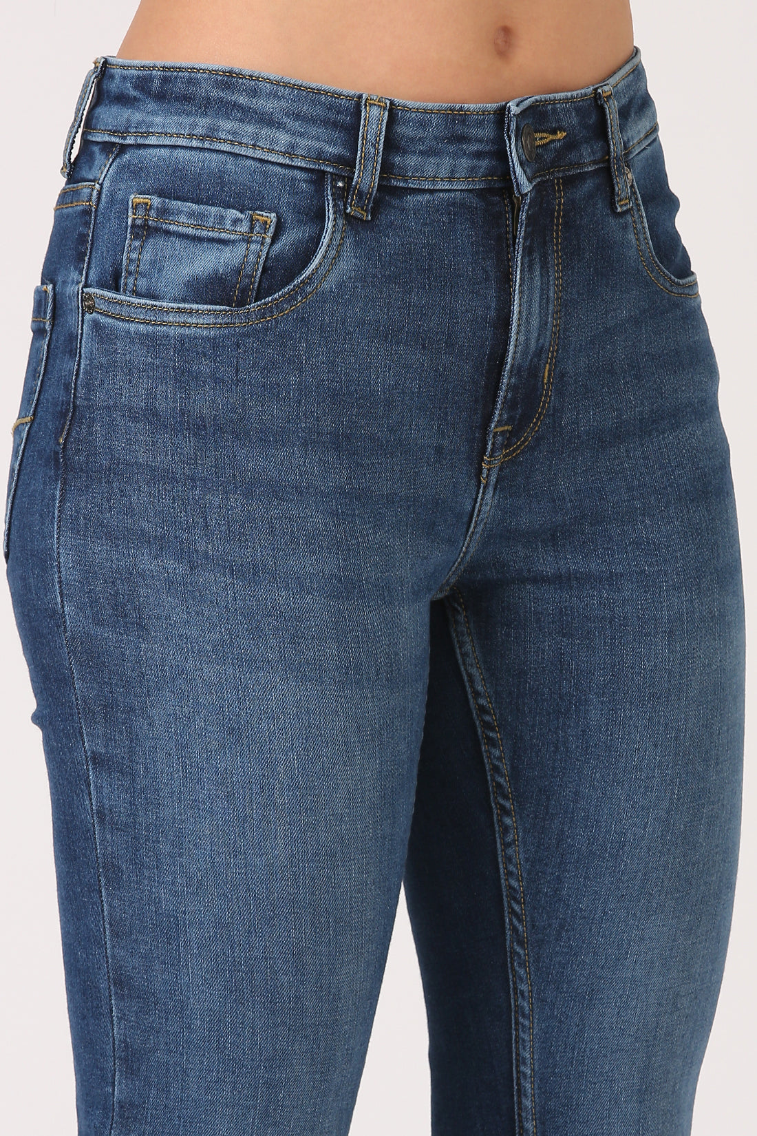 Flare High Rise Jeans-Classic Indigo